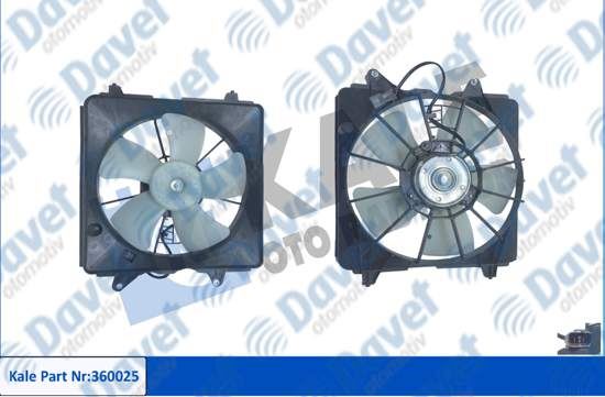 KALE 360025 Fan Motoru Davlumbazli Honda Civic Viii Saloon 1.3 Ima 06> 12v